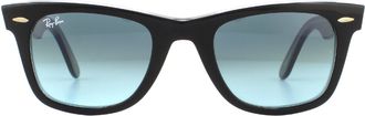 Ray-Ban Zonnebril Wayfarer 2140 12943m Zwart Op Transparant Blauw Grijs Verloop