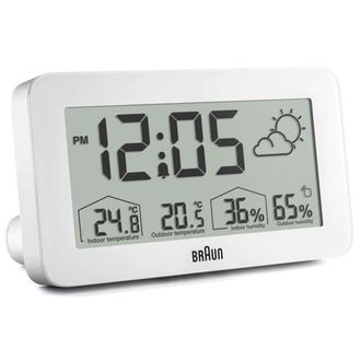 Braun Bc 13 W Dcf Digital Weather Station White - Braun