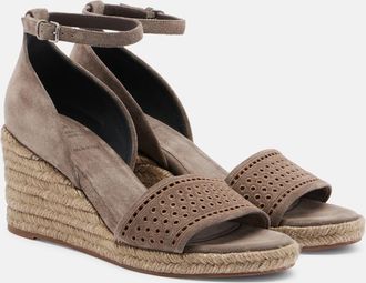 Brunello Cucinelli Suede espadrille wedges