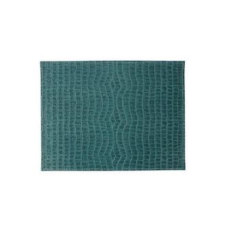 Frieling Davanti by Crocodile Placemats Set of 6, Rectangular 16.5 x 12.5 Inch Indoor Outdoor Table Placemats in Petrol at Nordstrom