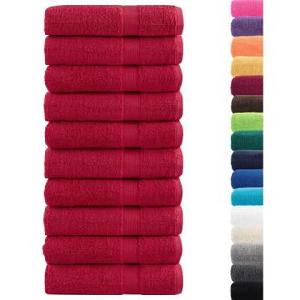 vidaXL Toallas De Ba&ntilde;o Solund 10 Unidades 100x150 Cm 600 Gsm Vidaxl