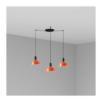 Faro Barcelona Tatawin S Metal 3l Colgante Naranja Rojizo