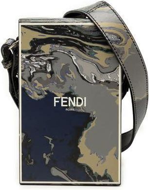 Fendi Pre-owned Fendi Smooth Calfskin Marble Print Vertical Box Crossbody Ladies BW56H0T89WBBK86R