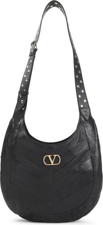 Valentino Garavani Hoboho Hobo Tas - Dames - Schoudertassen - Zwart - ONE Size - Leer - Tassen