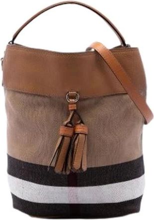 Burberry Bolso Pre-owned tipo cubo - Pre-owned - Mujer - Marr&oacute;n - ONE SIZE