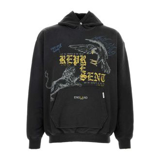 Represent Hoodies, male, Black, Size: XL Owners Club Script Sweater