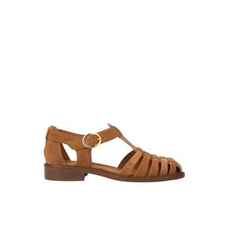 Maison Toufet Schoenen, Dames, Bruin, 40 EU, Leer, Suzanne Sandalen