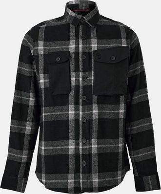 Luke 1977 Mens Johnny Mase 2 Plaid Utility Overshirt - Grey - Size: Regular/36