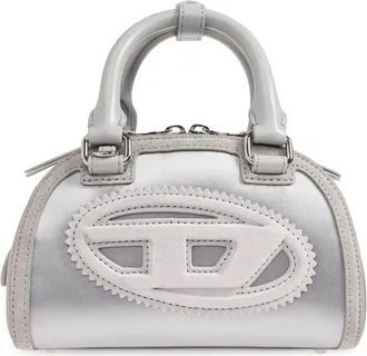 Diesel Tassen, Dames, Grijs, ONE Size, Polyester, 1DR Dome Handtas