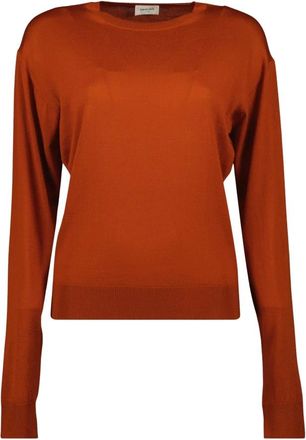 Saint Laurent Oranje Wol en Kasjmier Trui - Dames - Cashmere truien - Oranje - S - Wol - Truien & Vesten