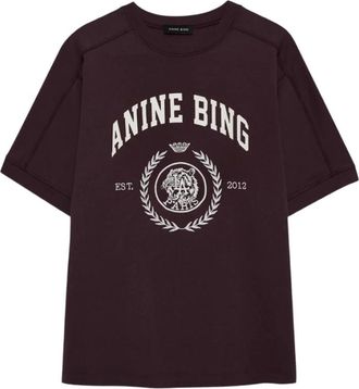 Anine Bing Mujer, Camisetas, Rojo, Talla: M