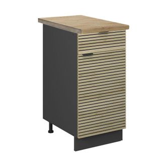 Vicco Mueble Bajo De Cocina Fame-line, Panel De Roble, 40 Cm, Et Roble