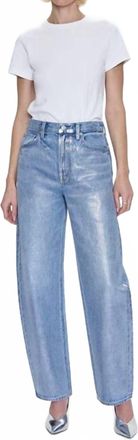 Pistola Denim Wes High Rise Barrel Jean In Spellbound