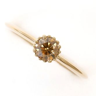 C&A Brown Yellow Gold Yellow Gold (18K) Band Ring (Pre-Owned)