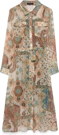 Fiorella Rubino Dames, Jurken, Beige, Maat: 6XL Poliester
