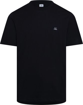 C.P. Company Mens 30/1 Jersey Logo T-Shirt in Blue Cotton - Size X-Large