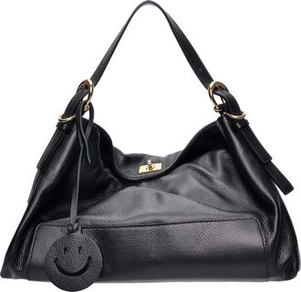 Luisa Vannini Zwart Rundleer Tas