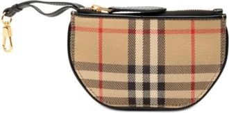 Burberry Pre-owned Coin Pouch - Dames - Vintage Mini Tas - Beige - ONE Size - Leer - Vintage