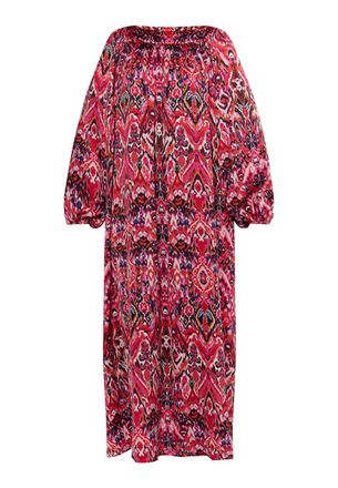 Usha Maxi jurk Dames Roze Veelkleurig