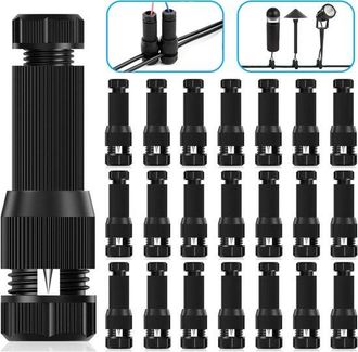 OEM 24 Unidades - Conectores De Cable Impermeables De Bajo Voltaje - 12-20 Awg - Conector De Repuesto Para Iluminaci&oacute;n De Jard&iacute;n