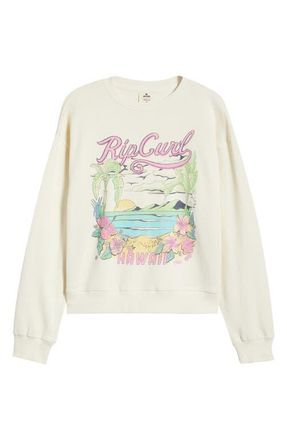 Rip Curl Saloon Relaxed Graphic Sweatshirt in Hawaii Bone at Nordstrom, Size Xx-Small