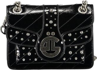 Ga&euml;lle Paris Black Polyurethane Women Shoulder Womens Bag