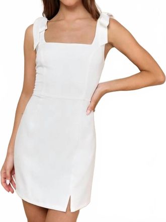 Lulus Your Sweetie Square Neck Tie-Strap Mini Dress In White