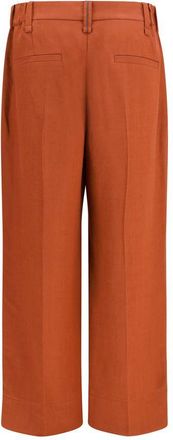 Brunello Cucinelli Womens Brown Viscose Casual Pants