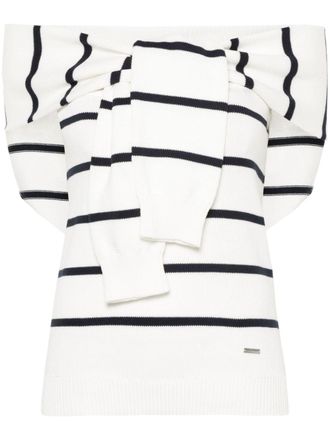 Dsquared2 Gestreepte top - Wit