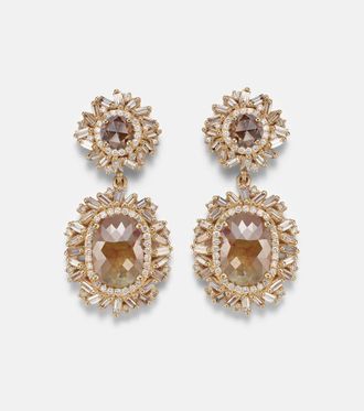 Suzanne Kalan Pendientes Doublet de oro de 18 ct con diamantes