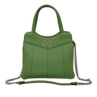 Gucci Pre-owned Handbags, female, Green, Size: ONE SIZE Pre-owned Vintage Leather Handbag