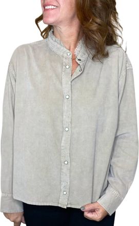 Dylan Corduroy Isabelle Shirt Jacket In Brown