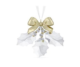 Swarovski Holiday Magic Holly Leaves Crystal Ornament
