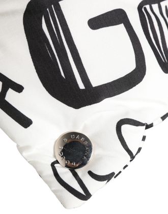 Dolce & Gabbana White Logo Print Whole Head Wrap Capello Mens Hat