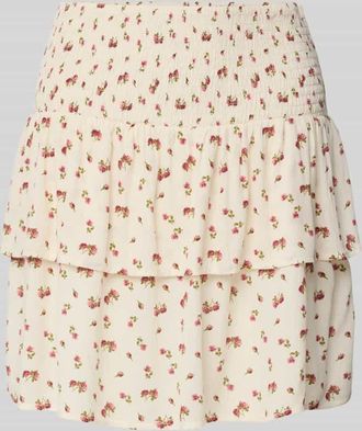 Review Minirock im Double-Layer-Look in Beige, Gr&ouml;&szlig;e XS