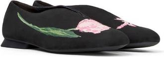 Camper Casi Myra Twins Floral Ballerina Flat in Black at Nordstrom, Size 41