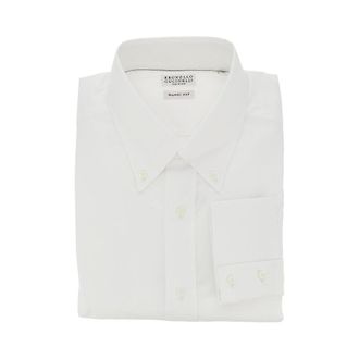 Brunello Cucinelli Basic Fit cotton shirt Man M