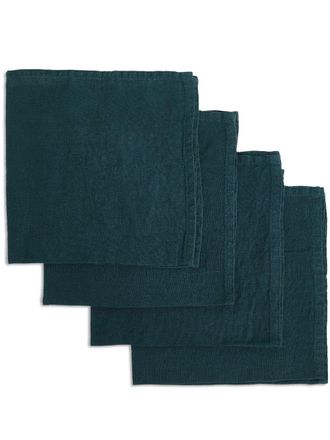 ONCE MILANO linen napkin set (set of four) - Blue