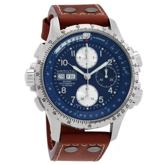 Hamilton Khaki Aviation Chronograph X-Wind Automatic Blue Dial Watch H77506540
