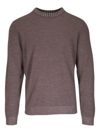 Patrick Assaraf long-sleeve ribbed sweater - men - Merino - L - Brown