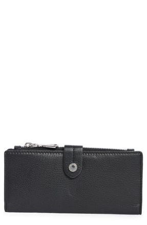 Aim&eacute;e Viliant Slim Leather Wallet in Black/Black at Nordstrom Rack