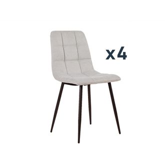 Klast Packs 4 sillas tela gris 43 cm x 88 cm cm