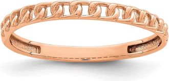 Diamond2Deal 14K Rose Gold Link Design Ring