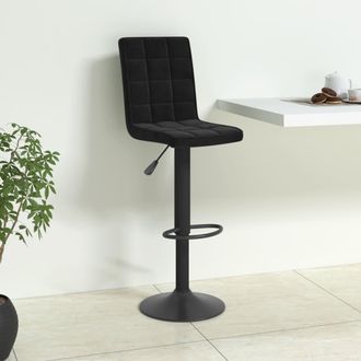 vidaXL Taburete De Cocina De Terciopelo Negro Vidaxl