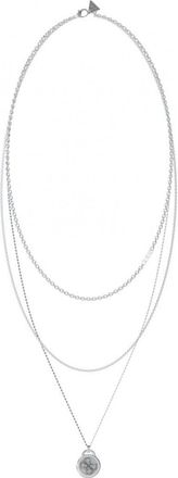 Guess Womens JUBN03127JWRHT-U Ladies Necklace - Silver - One Size
