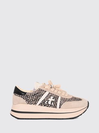 Premiata Bethcoin Suede and Mesh Trainers with Colour-Block Design and Platform Sole