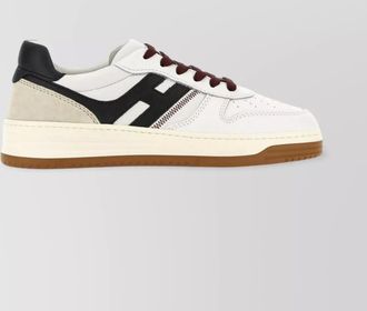 Hogan leather sneakers with contrast sole and stitching
