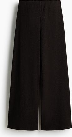 H&M Schlupfhose aus Crinkle-Jersey - Dunkelbraun