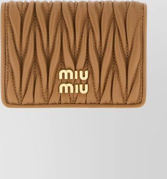 Miu Miu rectangular quilted leather card holder