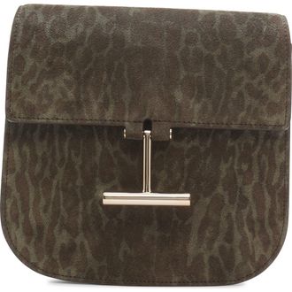 Tom Ford Mini Tara Animal Print Suede Crossbody Bag in Brown/Khaki at Nordstrom